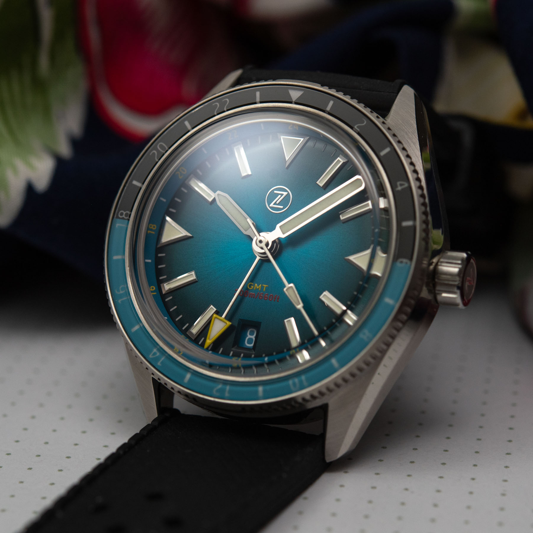 Watch Review: Zelos Horizons V2 GMT 200m Teal Wrist Time Reviews 