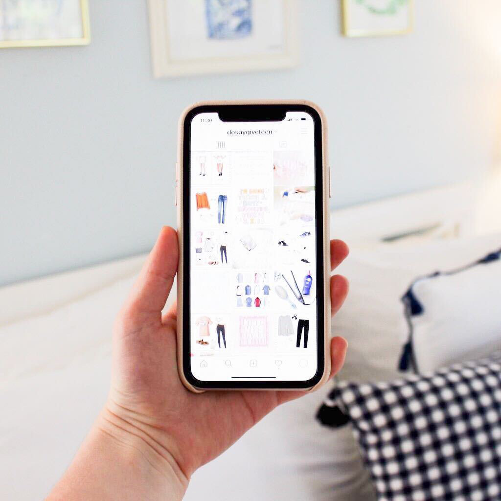 teen girl on iPhone 