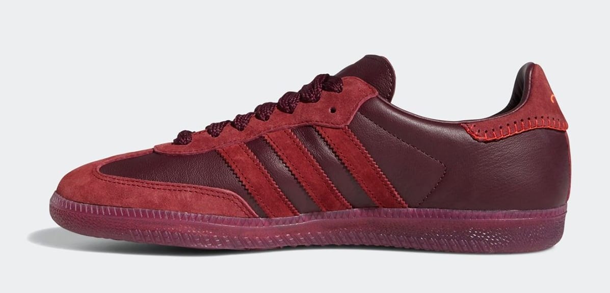 Jonah Hill x Adidas Samba 'Burgundy' FW7456 Medial