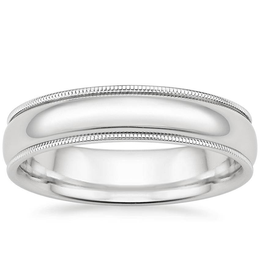 men's milgrain wedding band