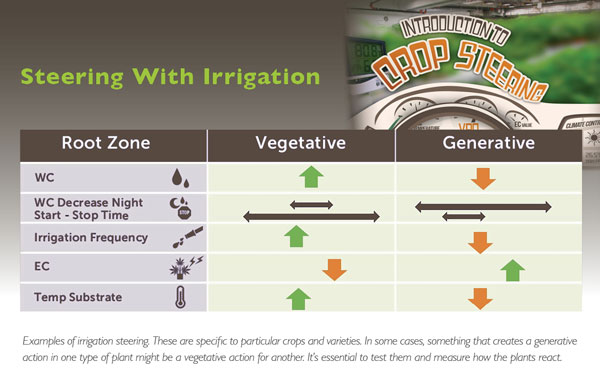 steering with irrigation