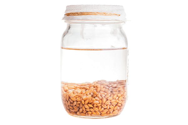 Soaking grains in water prior to cooking helps reduce anti-nutrients. 