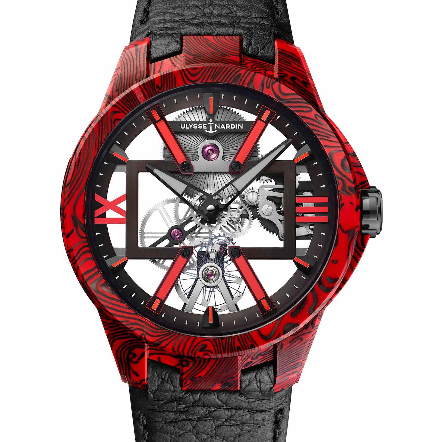 Ulysse Nardin Skeleton X Magma Watch Fuses Carbon And Epoxy To Striking Effect Watch Releases 