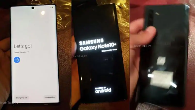 Samsung Galaxy Note 10+ hands-on images leaked showing new design