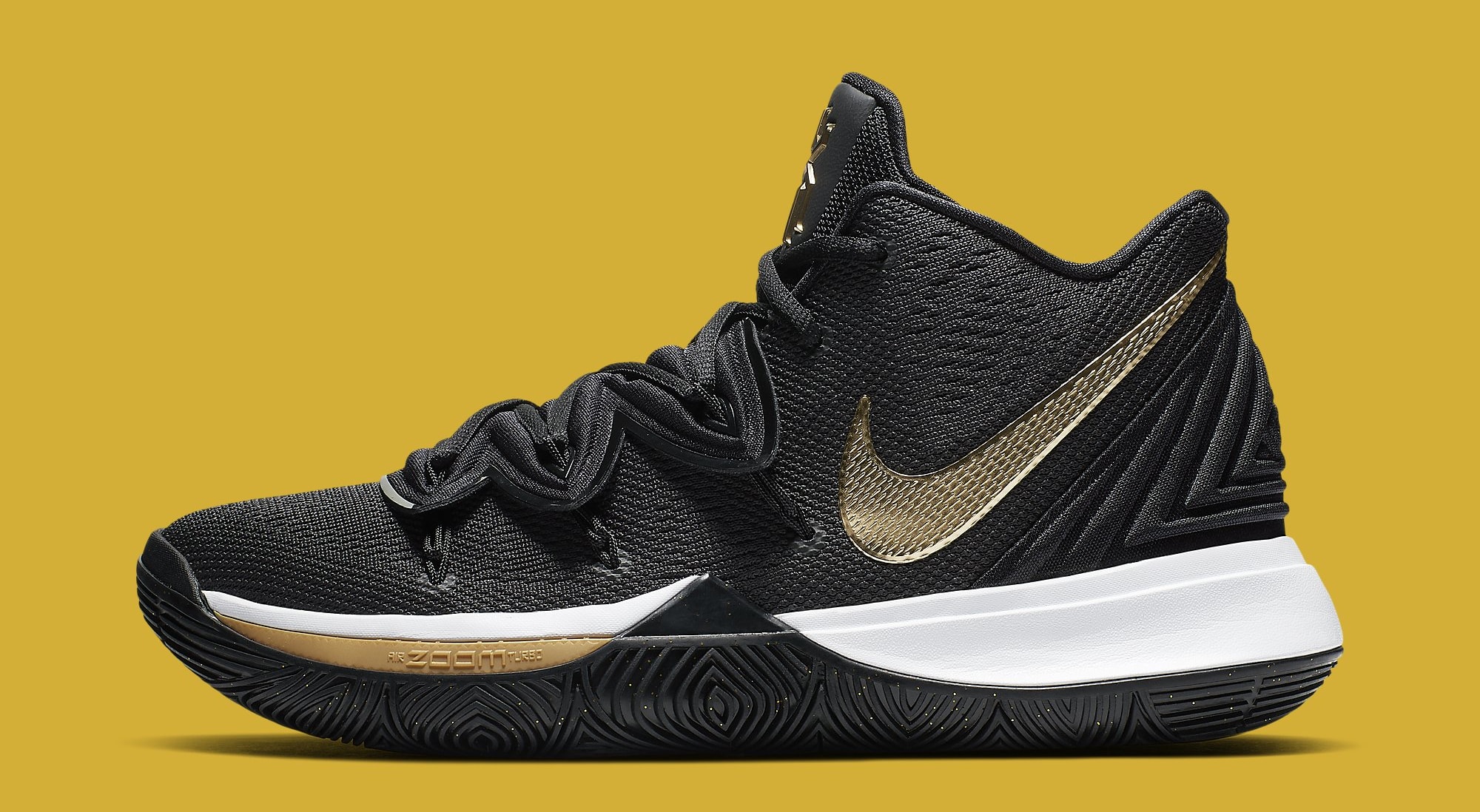 Nike Kyrie 5 'Black/Gold' AO2918-007 Lateral