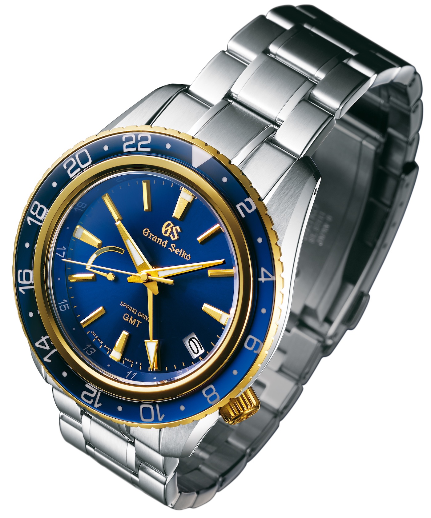 Grand Seiko Spring Drive GMT SBGE248 Two-Tone Watch With Blue Dial Watch Releases 