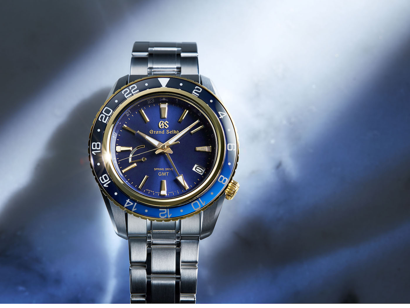 Grand Seiko Spring Drive GMT SBGE248 Two-Tone Watch With Blue Dial Watch Releases 