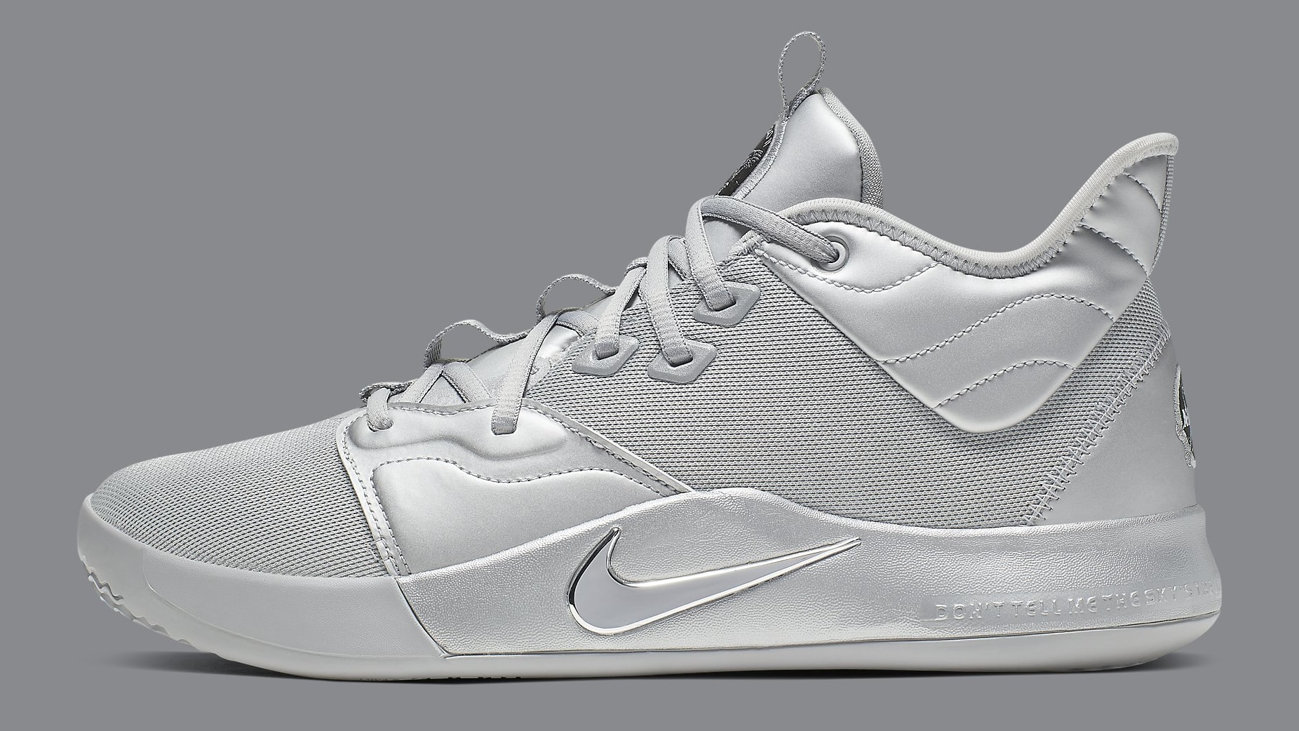 Nike PG 3 NASA Silver Release Date CI2666-001 Profile