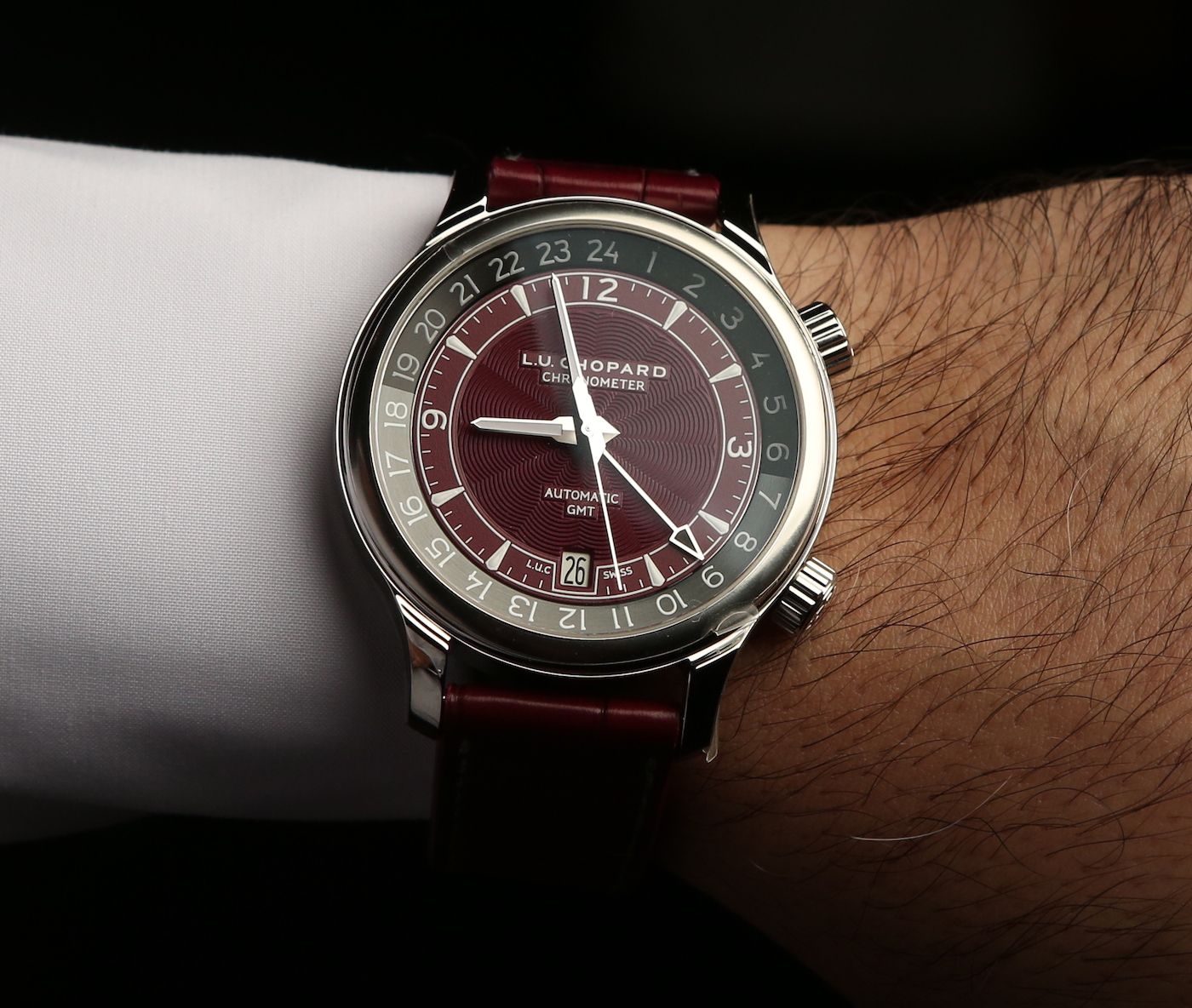 Chopard L.U.C GMT One Limited Edition For Qatar Watch Club With Burgundy Dial Watch Releases 