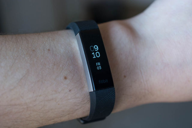 The Fitbit Alta HR.