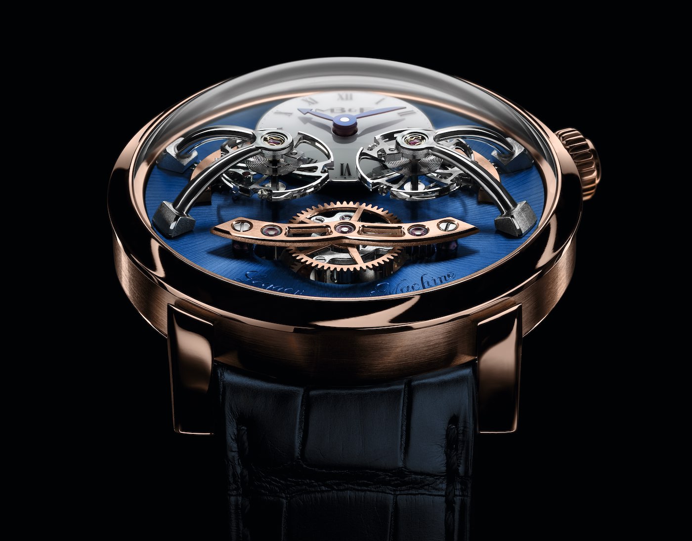 MB&F Legacy Machine No.2 Red Gold Blue Watch Will Be Last Ever In Red Gold First Look 