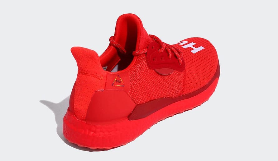 Pharrell x Adidas Solar Hu Glide 'Red/Power Red/Running White' EF2381 (Heel)