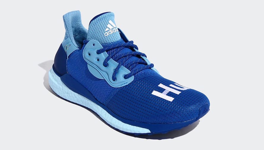 Pharrell x Adidas Solar Hu Glide 'Blue/Power Blue/College Royal' EF2377 (Front)