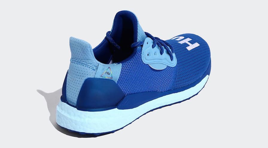 Pharrell x Adidas Solar Hu Glide 'Blue/Power Blue/College Royal' EF2377 (Heel)