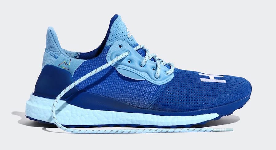 Pharrell x Adidas Solar Hu Glide 'Blue/Power Blue/College Royal' EF2377 (Lateral)