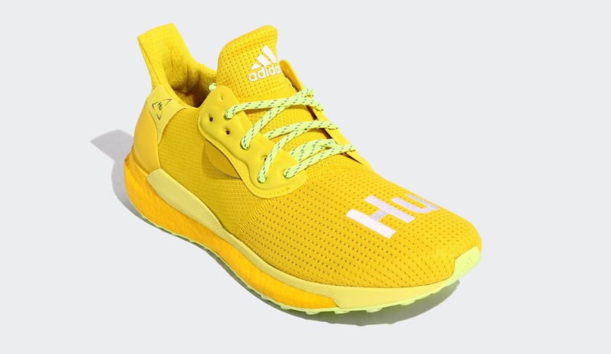 Pharrell x Adidas Solar Hu Glide 'Bright Yellow/Running White/Solar Yellow' EF2379 (Front)