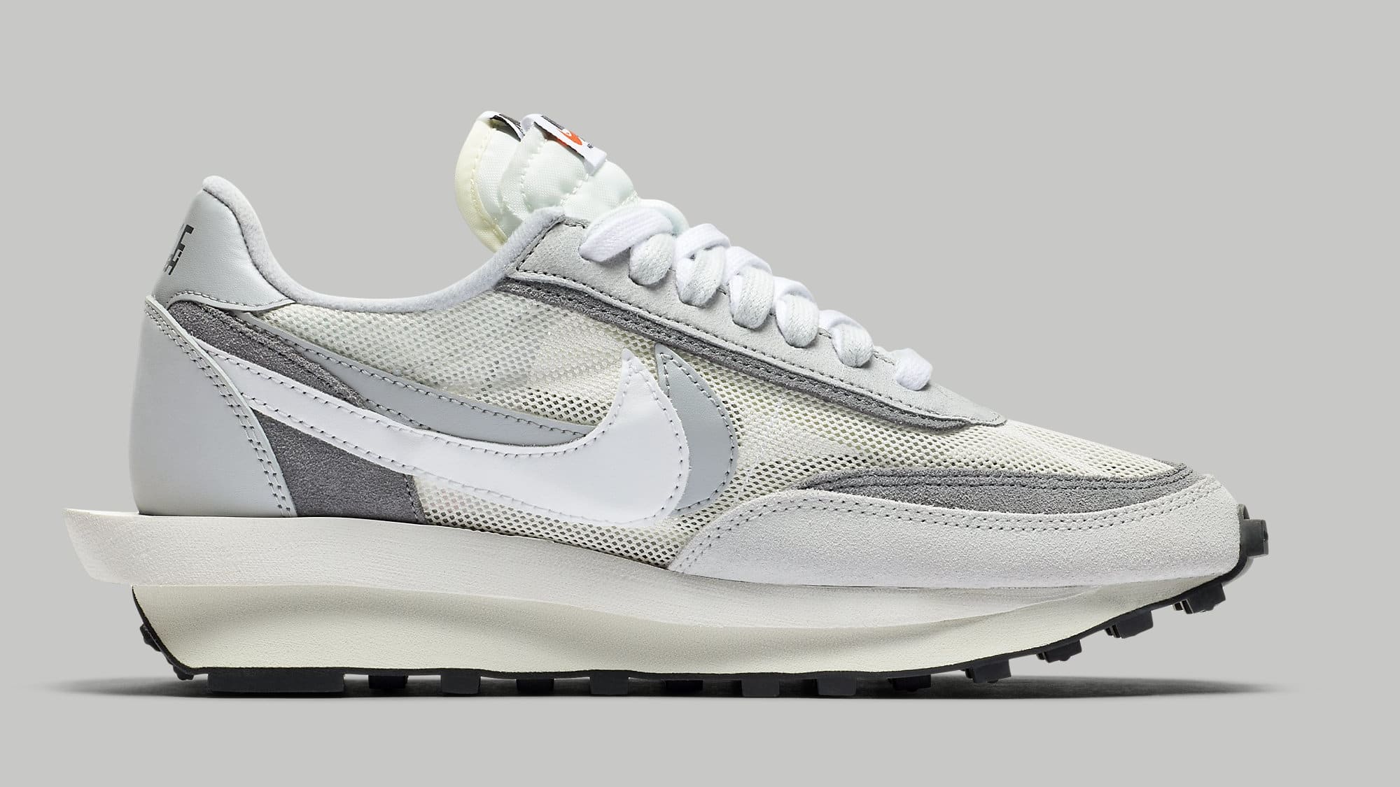 Sacai Nike LDWaffle Summit White Wolf Grey Release Date BV0073-100 Medial