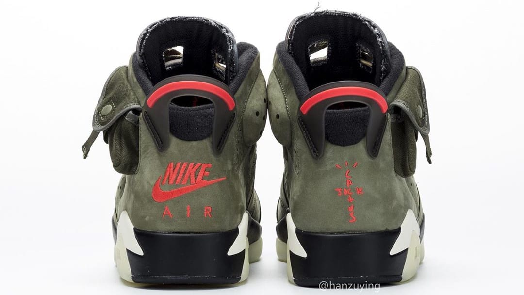 Travis Scott Air Jordan 6 Release date CN1084-200 Heel