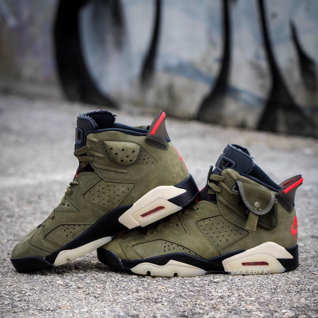 Travis Scott x Air Jordan 6 Release Date Side