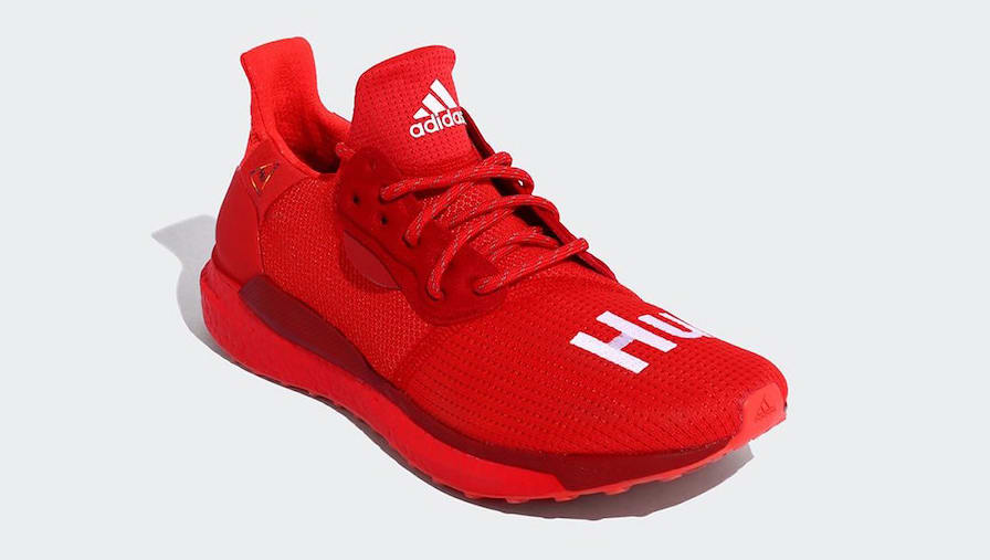 Pharrell x Adidas Solar Hu Glide 'Red/Power Red/Running White' EF2381 (Front)