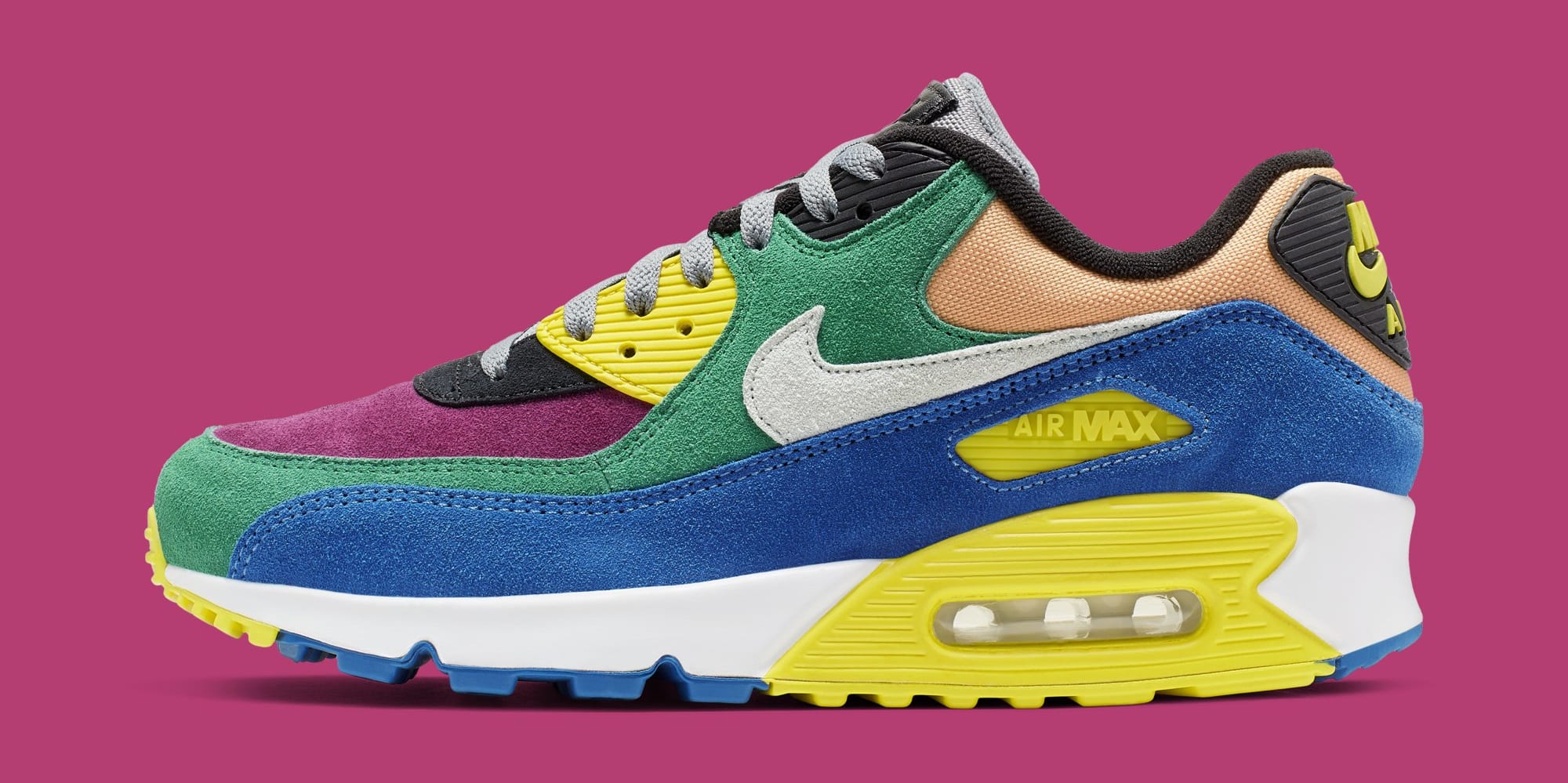 Nike Air Max 90 QS 'Viotech' Lucid Green/Game Royal CD0917-300 (Lateral)