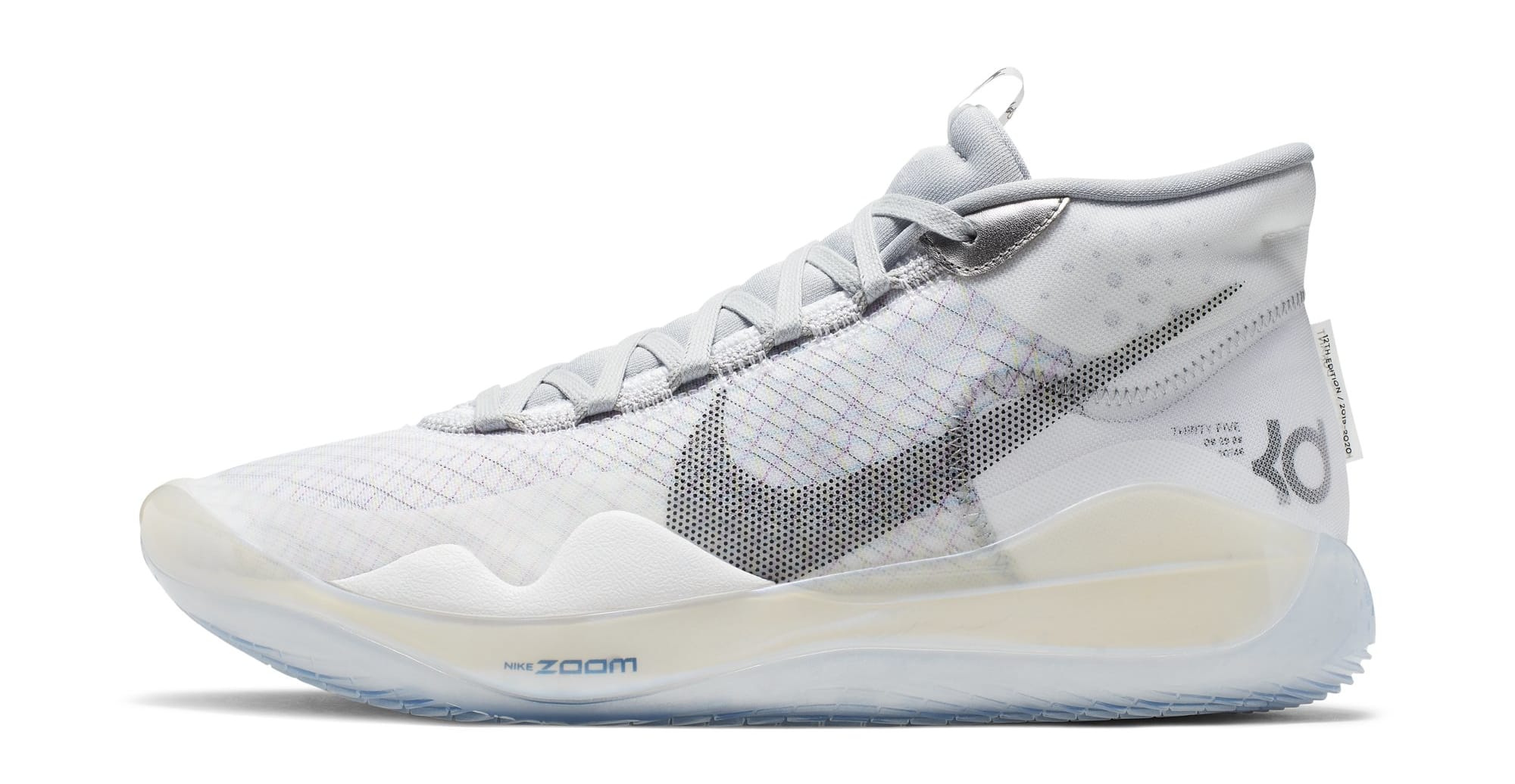 Nike KD 12 NRG 'White/Black/Wolf Grey' CK1197-101 (Lateral)