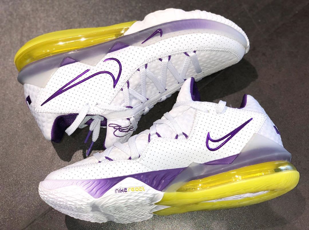 Nike LeBron 17 Low Lakers Home Release Date CD5007-102 Medial