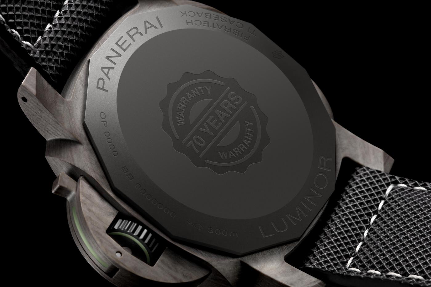 70 Years Of Luminor: Panerai Releases Luminor Marina Watches In Titanium, Carbotech, & New Fibratech With 70-Year Warranty Watch Releases 