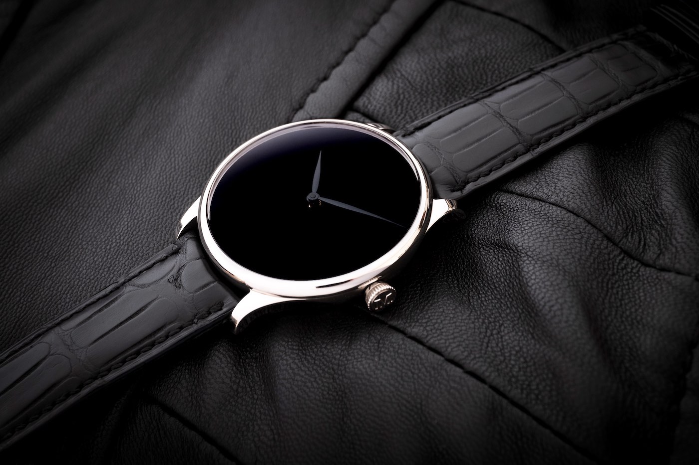 H. Moser & Cie Brings April Fools Joke To Life With Three New Vantablack Watches With Blackened Hands Watch Releases 