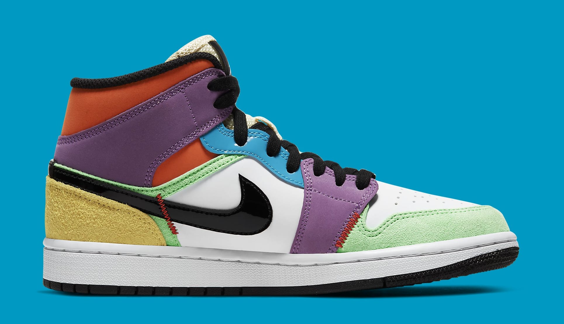 Air Jordan 1 Retro Mid Women's 'Multicolor' CW1140-100 Medial