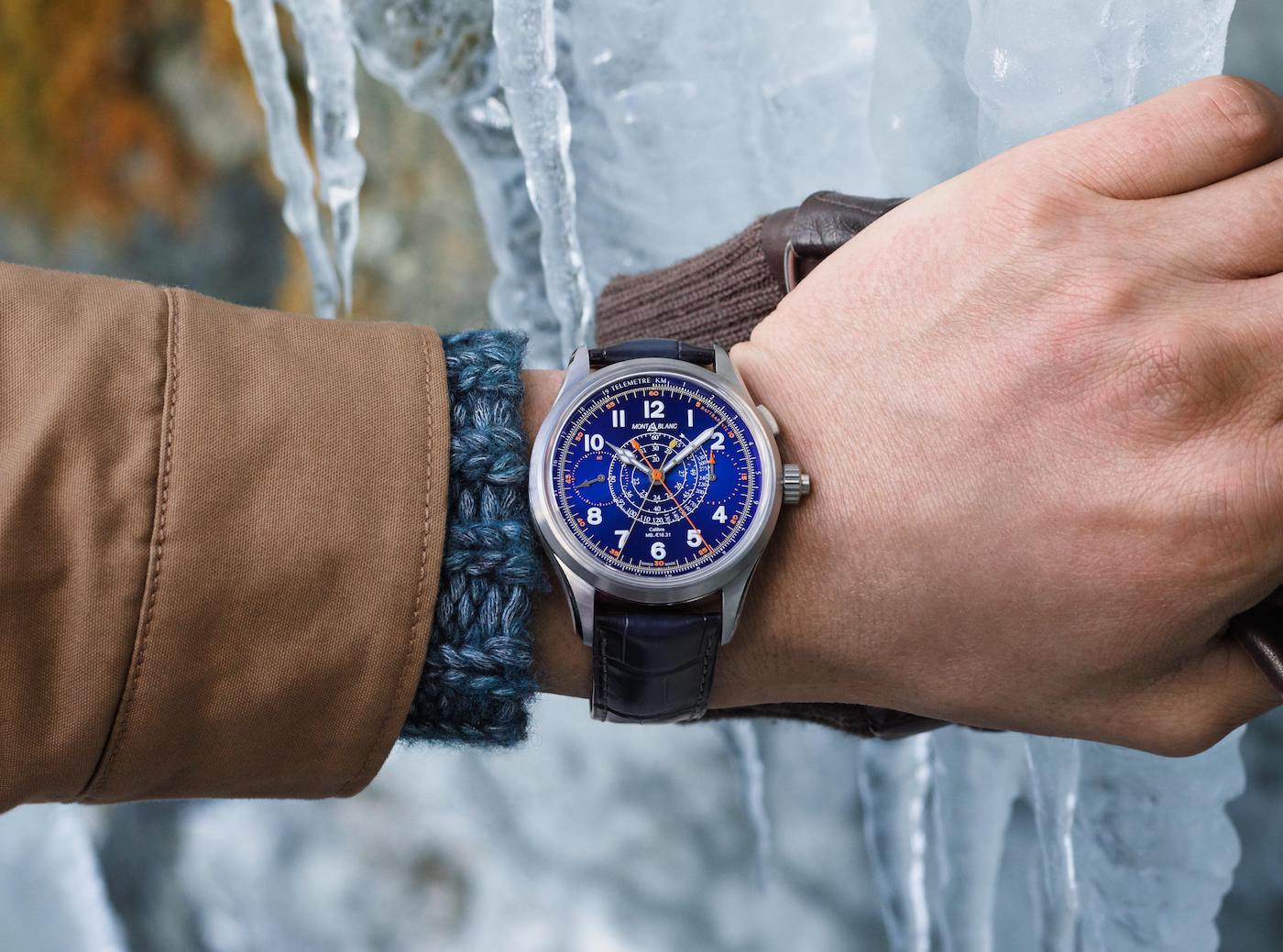 Montblanc 1858 Split-Second Chronograph Limited-Edition Blue Watch Watch Releases 