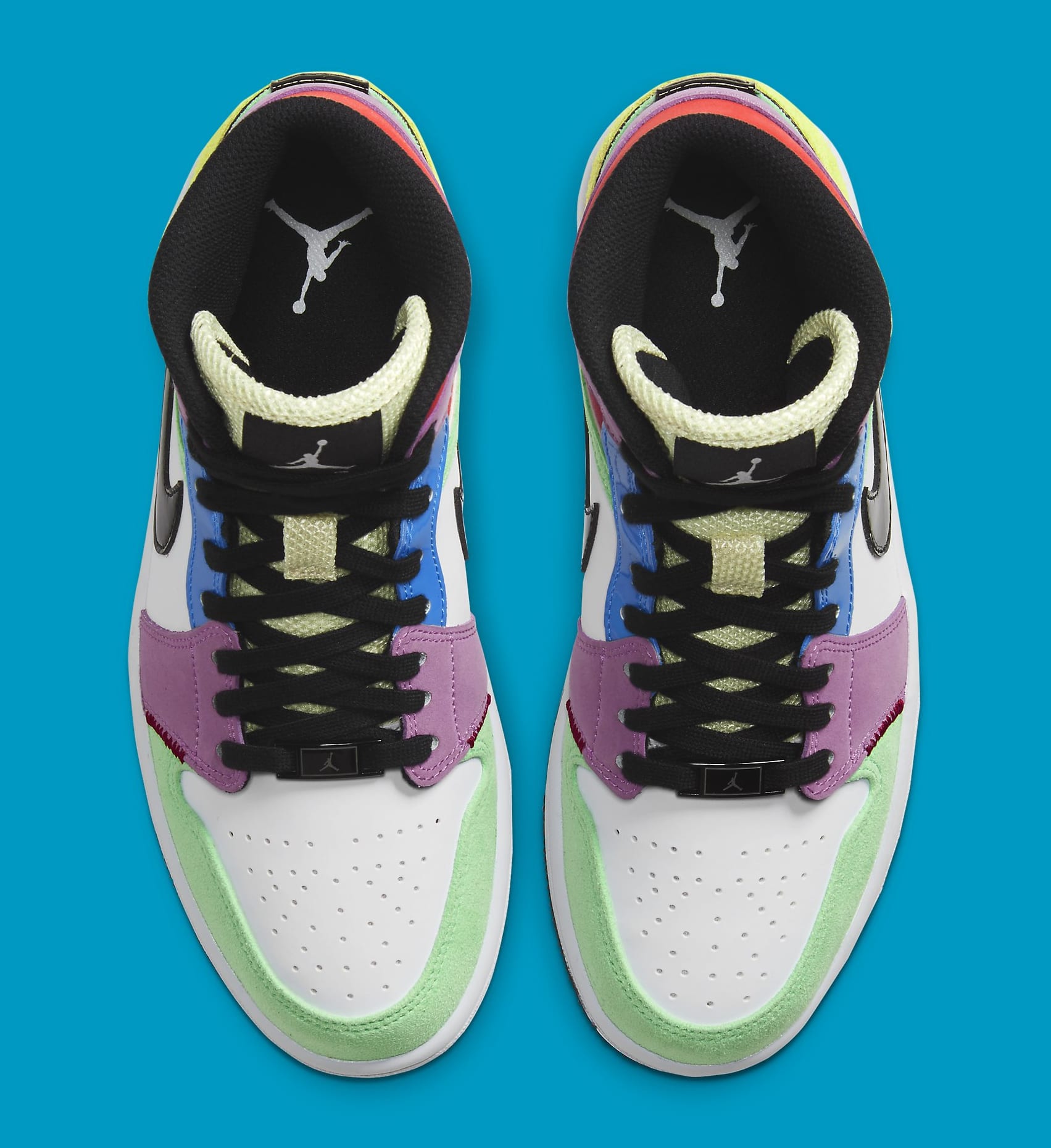 Air Jordan 1 Retro Mid Women's 'Multicolor' CW1140-100 Top