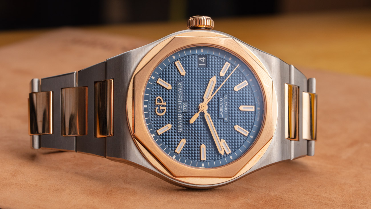 Girard-Perregaux Laureato 42 MM Titanium & Pink Gold Watch Review Wrist Time Reviews 