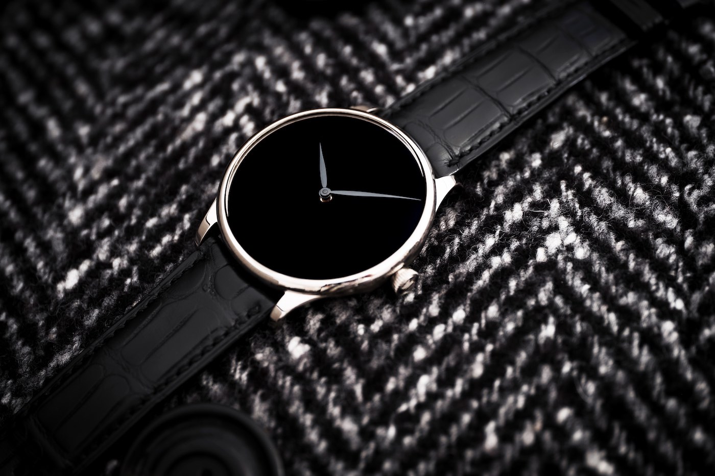 H. Moser & Cie Brings April Fools Joke To Life With Three New Vantablack Watches With Blackened Hands Watch Releases 