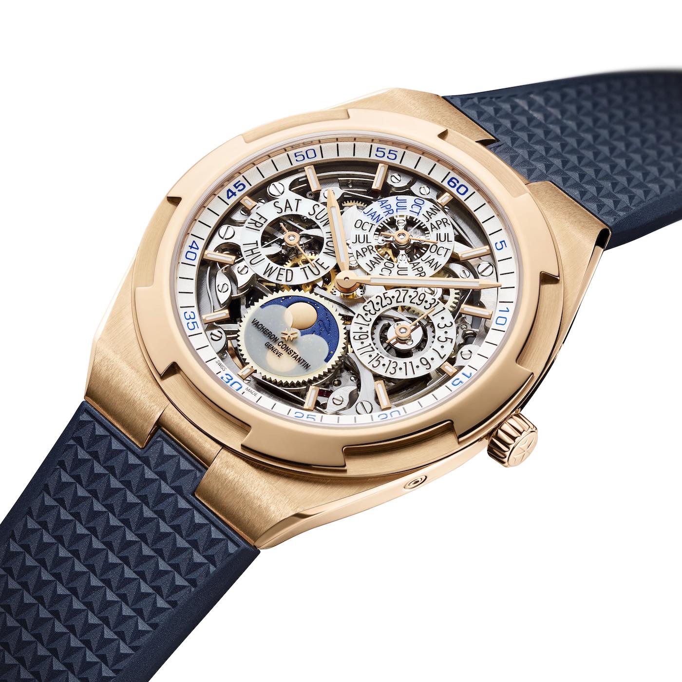 Vacheron Constantin Overseas Perpetual Ultra-Thin Openworked & Blue Dial Pink Gold Watches Watch Releases 