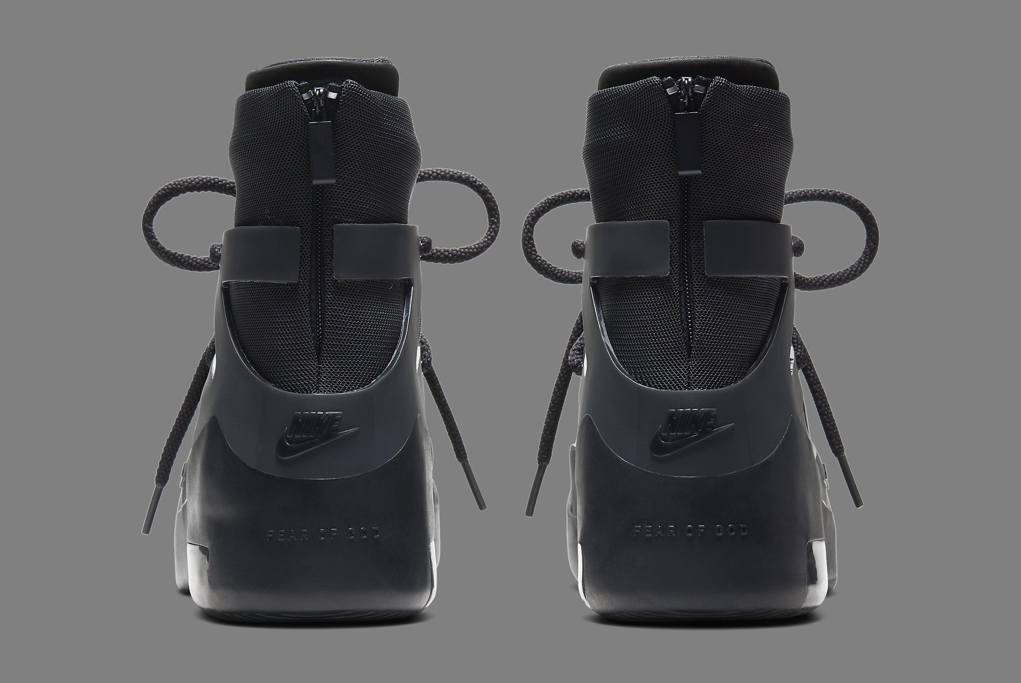 Nike Air Fear of God 1 'Triple Black' AR4237-005 Heel