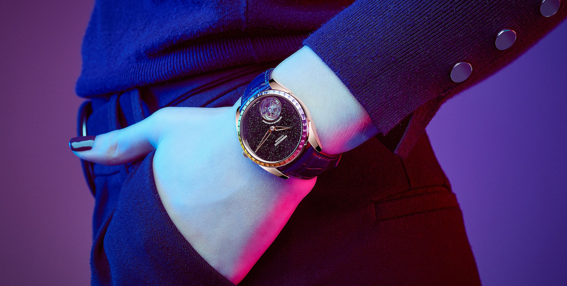 Parmigiani Tonda 1950 Moonbow Watch With Rainbow Gem Set Bezel Watch Releases 