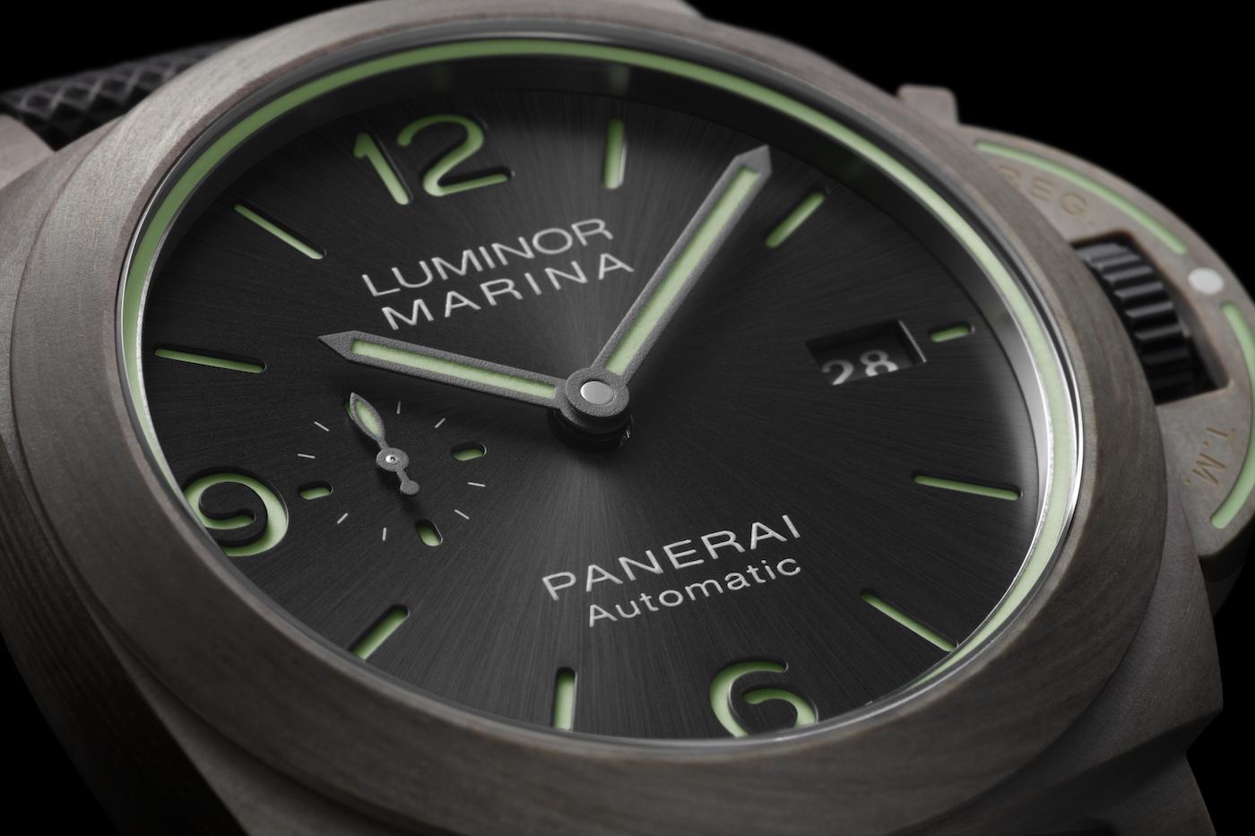 70 Years Of Luminor: Panerai Releases Luminor Marina Watches In Titanium, Carbotech, & New Fibratech With 70-Year Warranty Watch Releases 