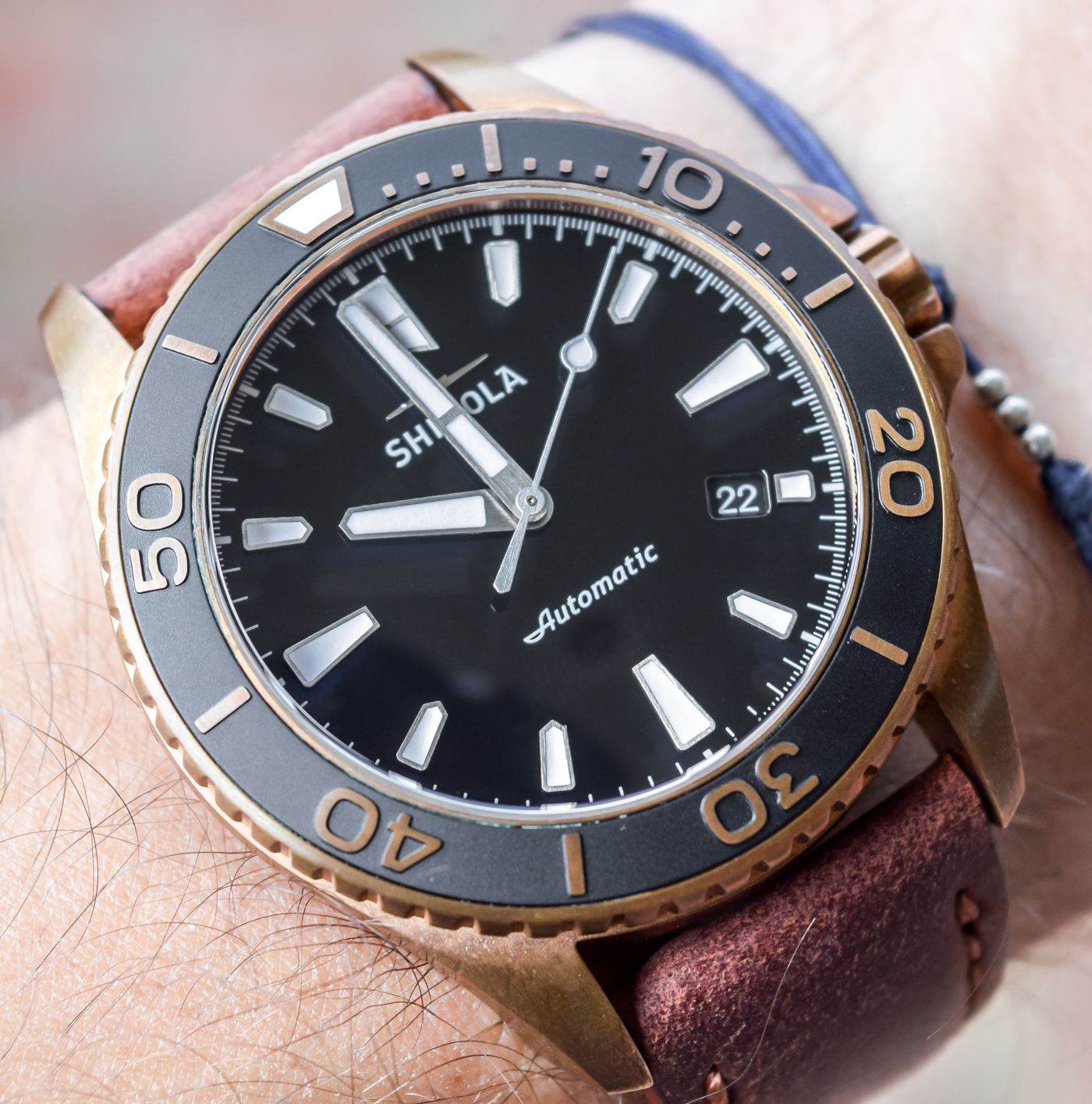 Shinola Bronze Monster Automatic 43mm Watch Review Wrist Time Reviews 