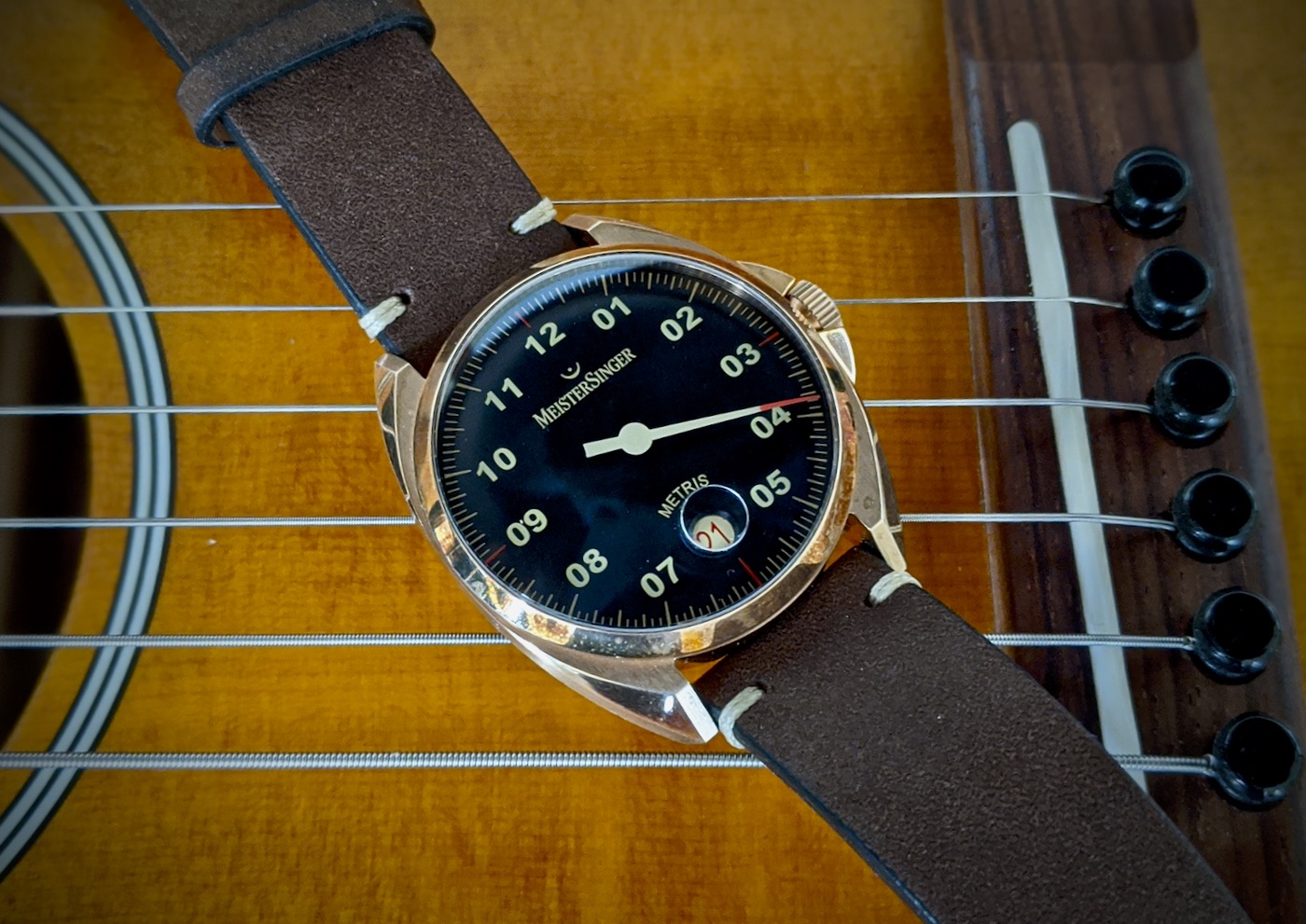 MeisterSinger Metris Bronze Watch Review Wrist Time Reviews 