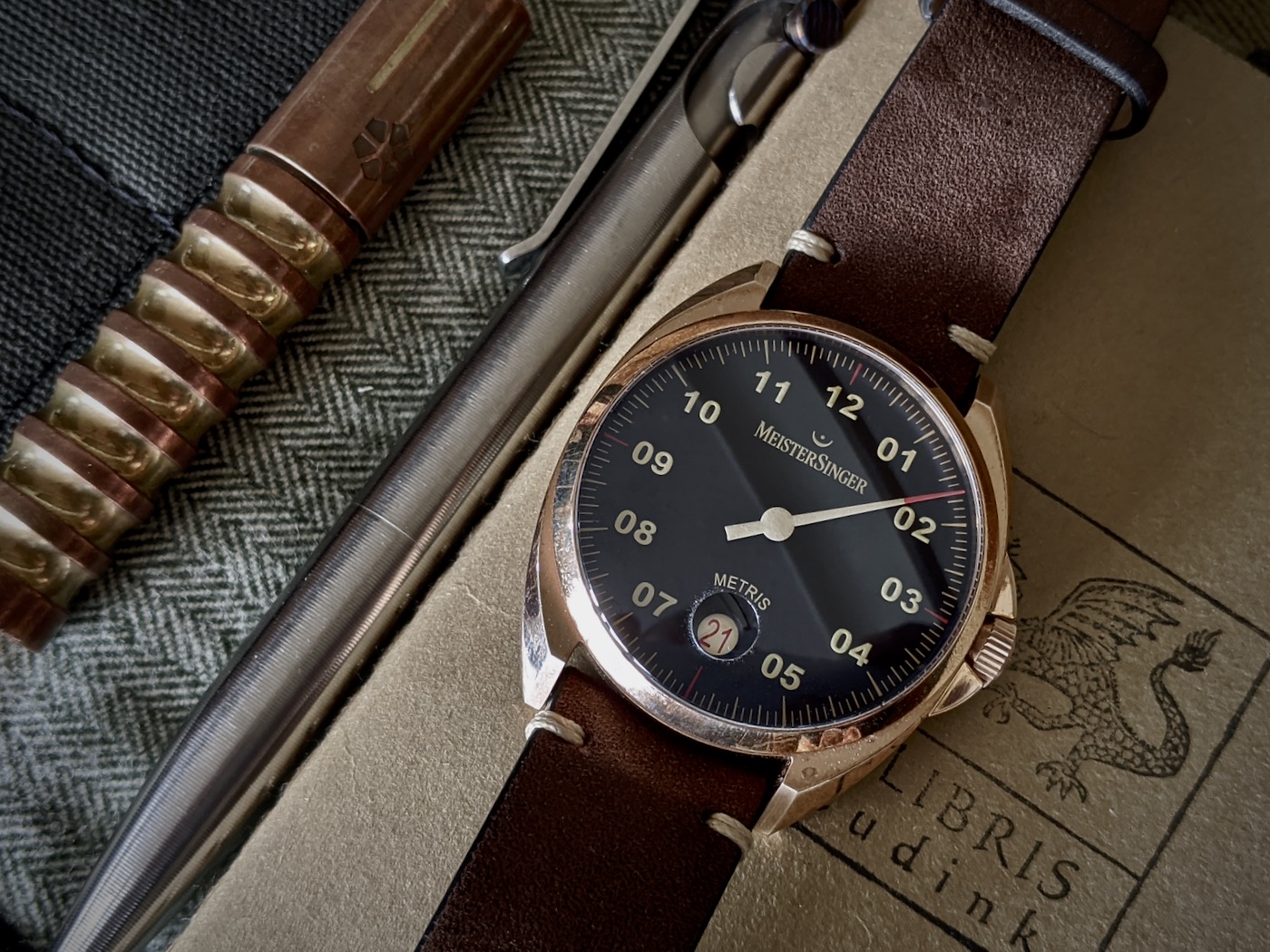 MeisterSinger Metris Bronze Watch Review Wrist Time Reviews 