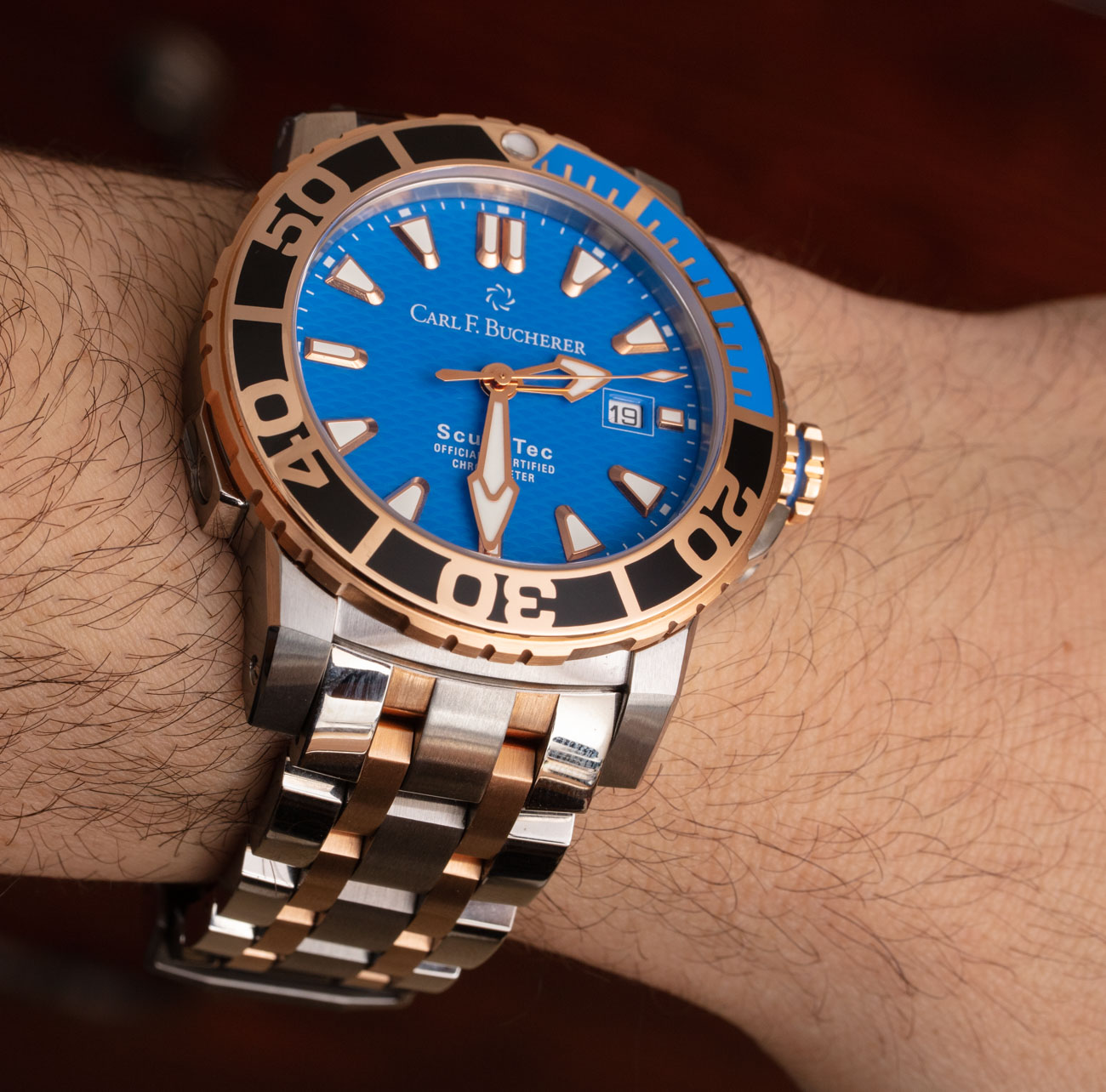 Carl F. Bucherer Patravi ScubaTec Two-Tone Watch Review Wrist Time Reviews 