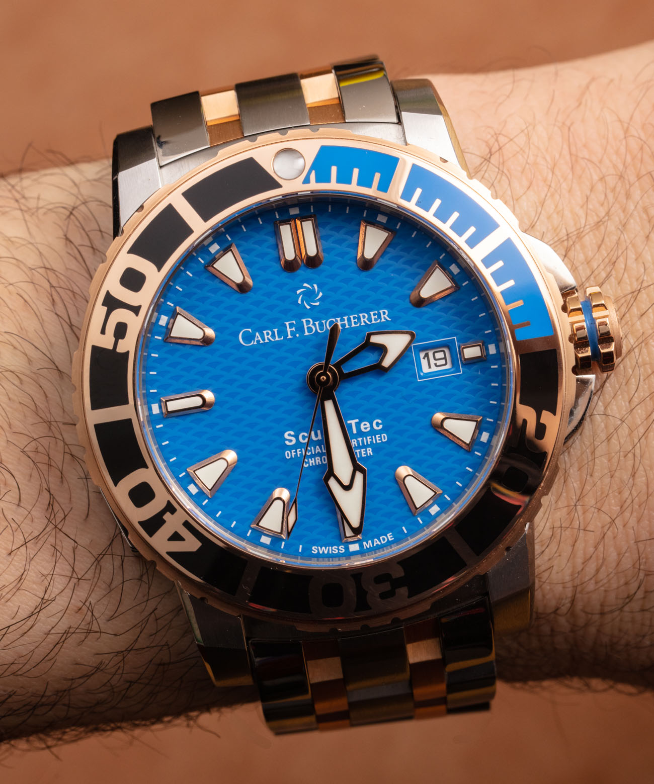 Carl F. Bucherer Patravi ScubaTec Two-Tone Watch Review Wrist Time Reviews 