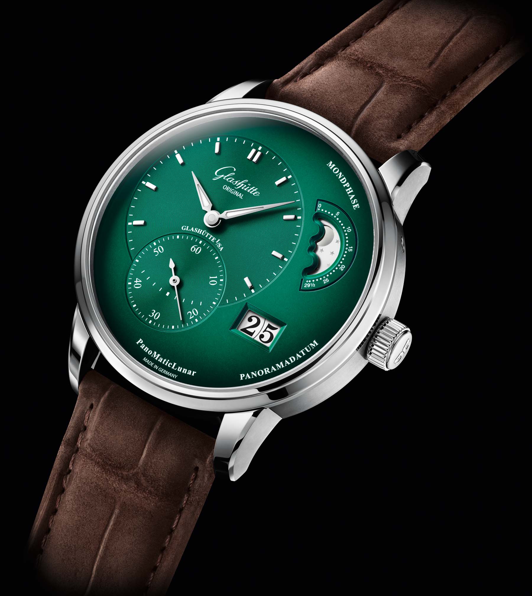 First Look: Glashütte Original PanoMaticLunar In Forest Green Watch Releases 