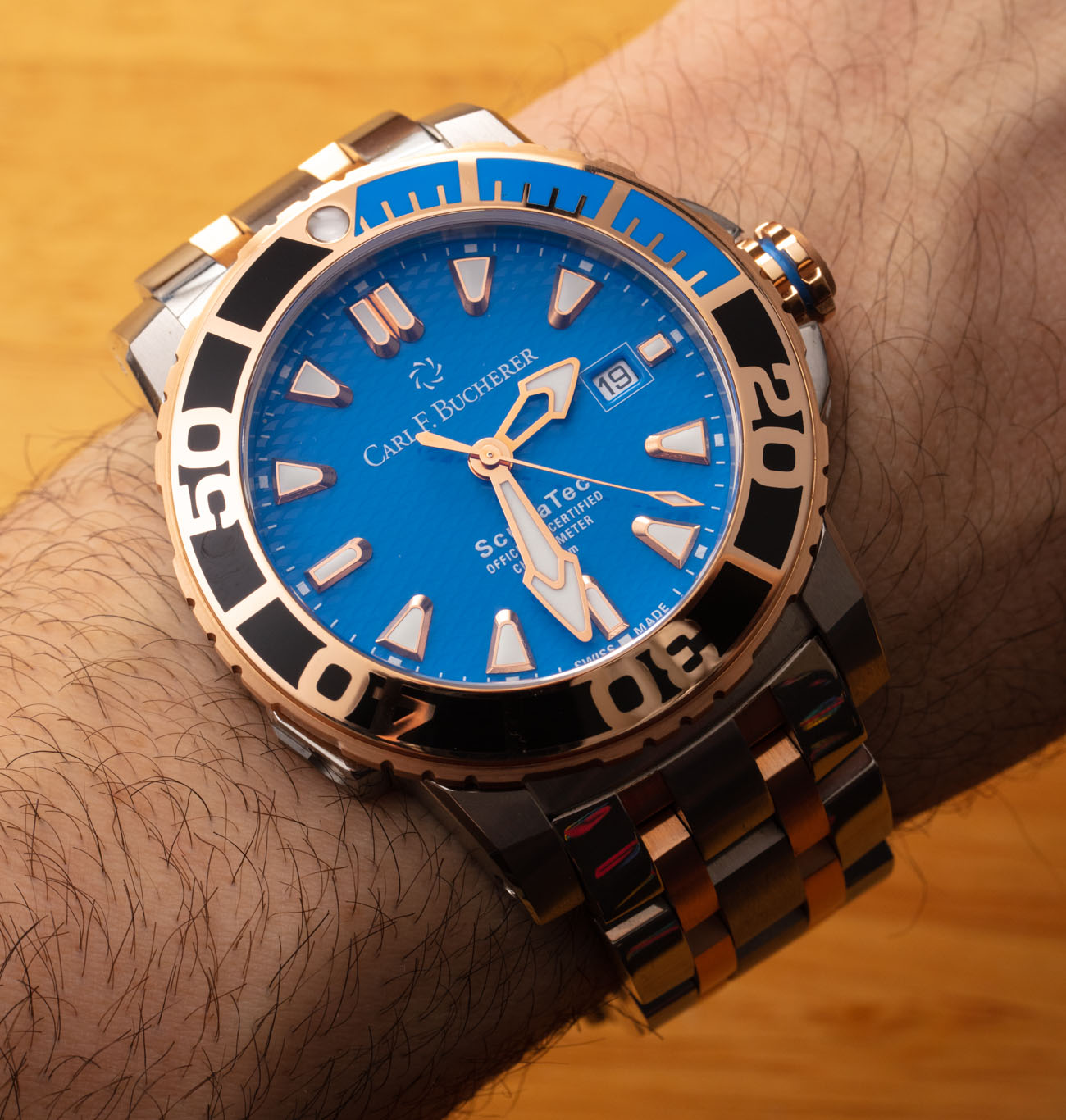 Carl F. Bucherer Patravi ScubaTec Two-Tone Watch Review Wrist Time Reviews 