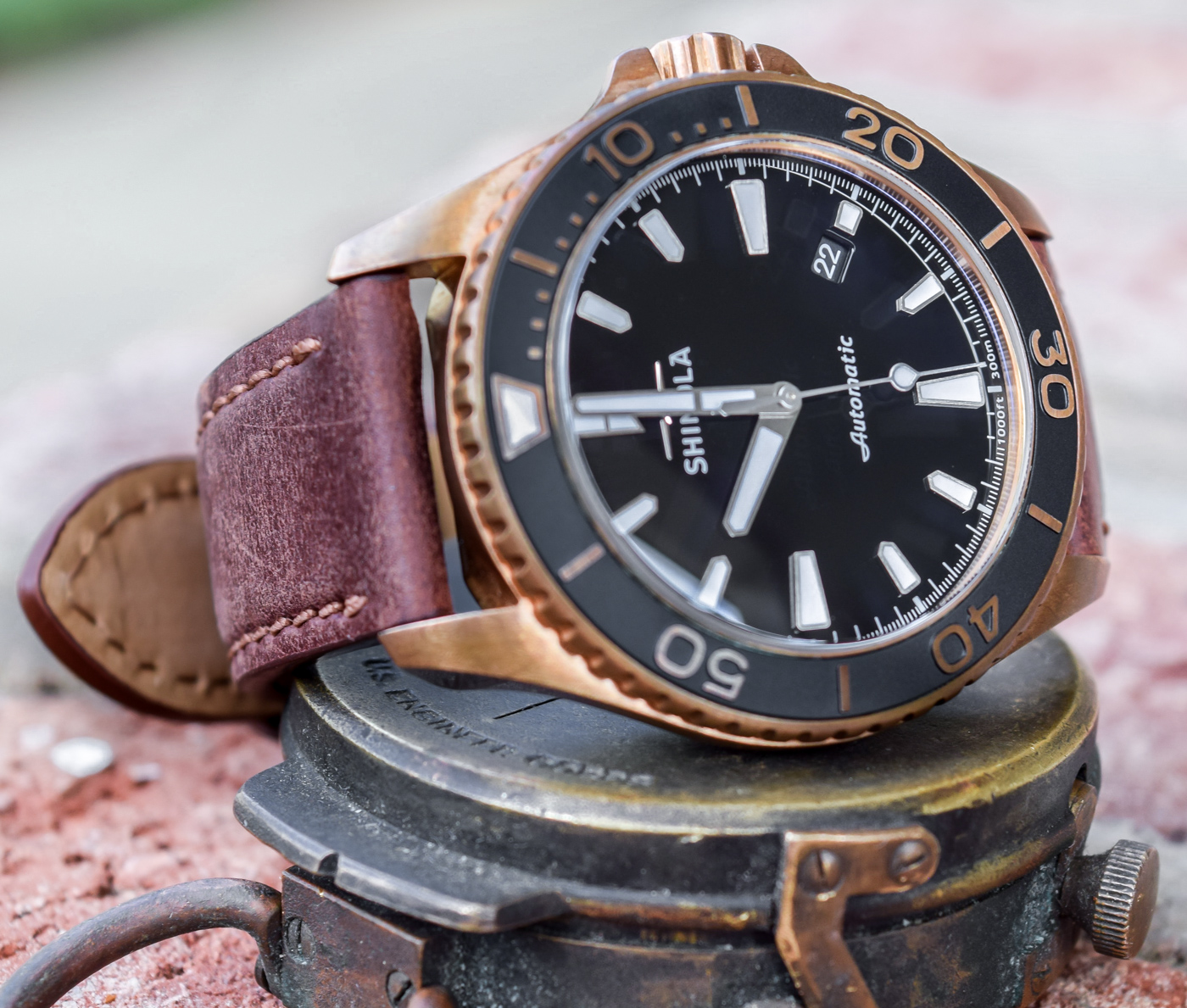 Shinola Bronze Monster Automatic 43mm Watch Review Wrist Time Reviews 