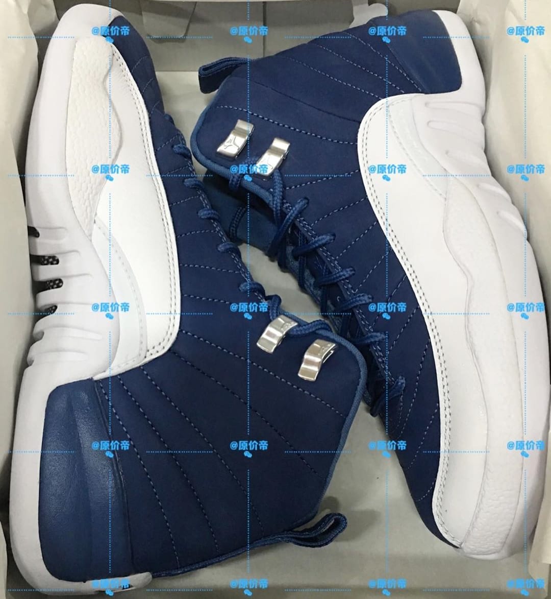 Air Jordan 12 Retro GS 'Stone Blue' Side First Look