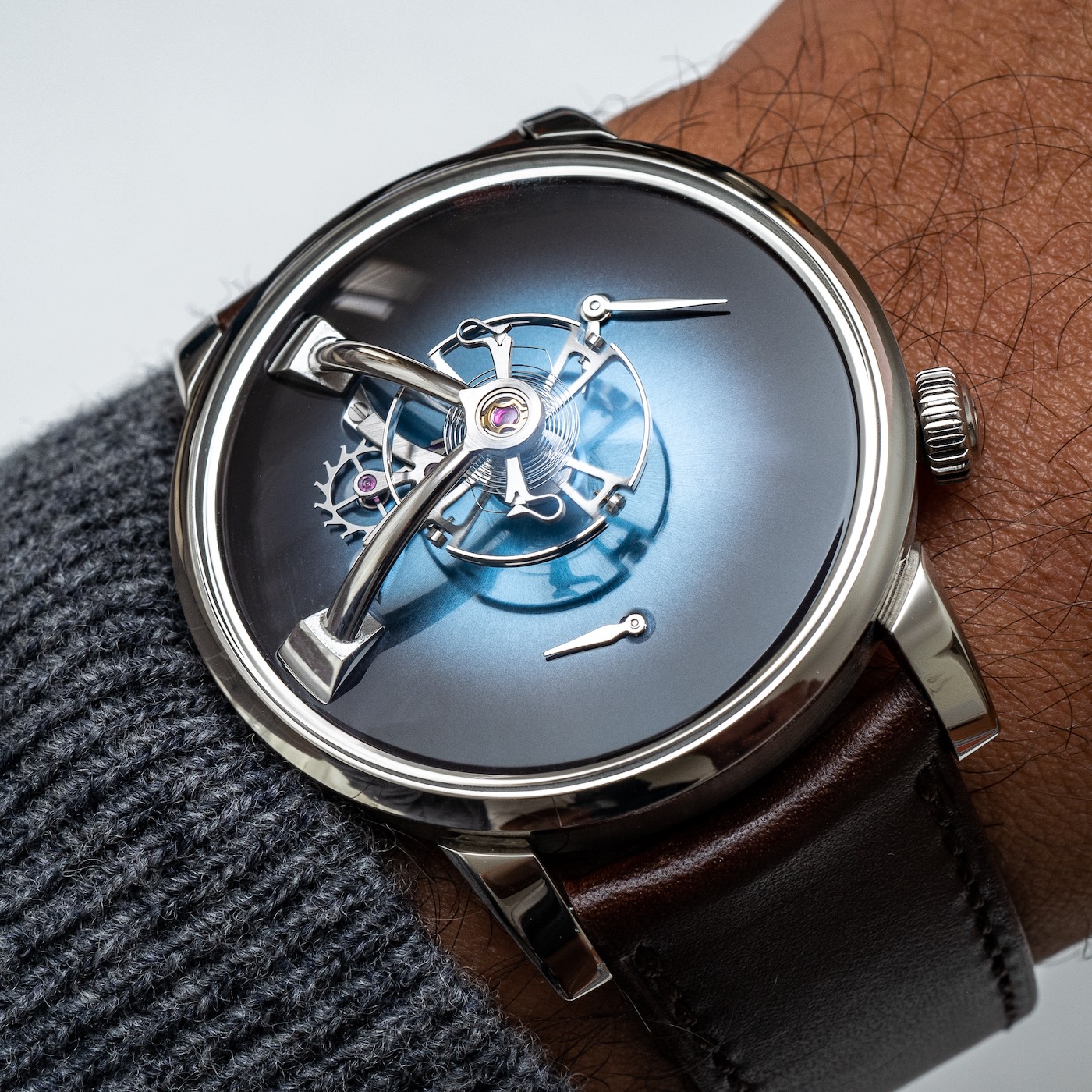 Hands-On Debut: H. Moser & Cie X MB&F Collaborate On Two Remarkable Steel Watches Hands-On 