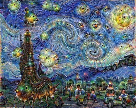 Google DeepDream painting.