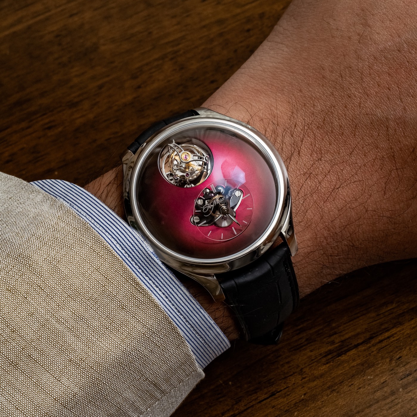 Hands-On Debut: H. Moser & Cie X MB&F Collaborate On Two Remarkable Steel Watches Hands-On 